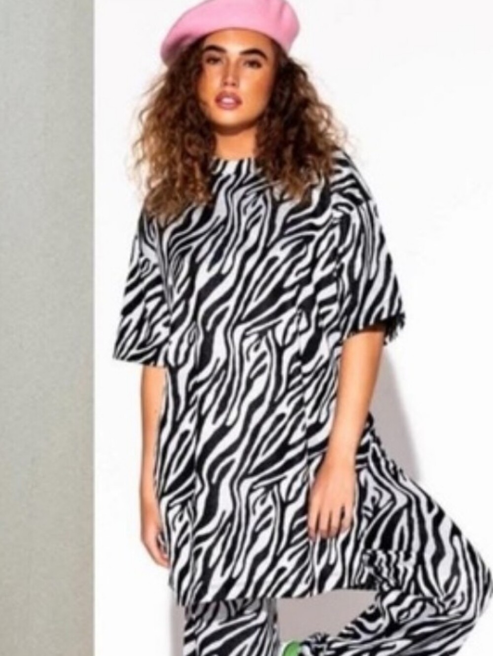 Dressed In Lala Zebra Print Top in Black & White